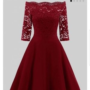 NWT Vintage Off Shoulder Lace Dress - Size XXL